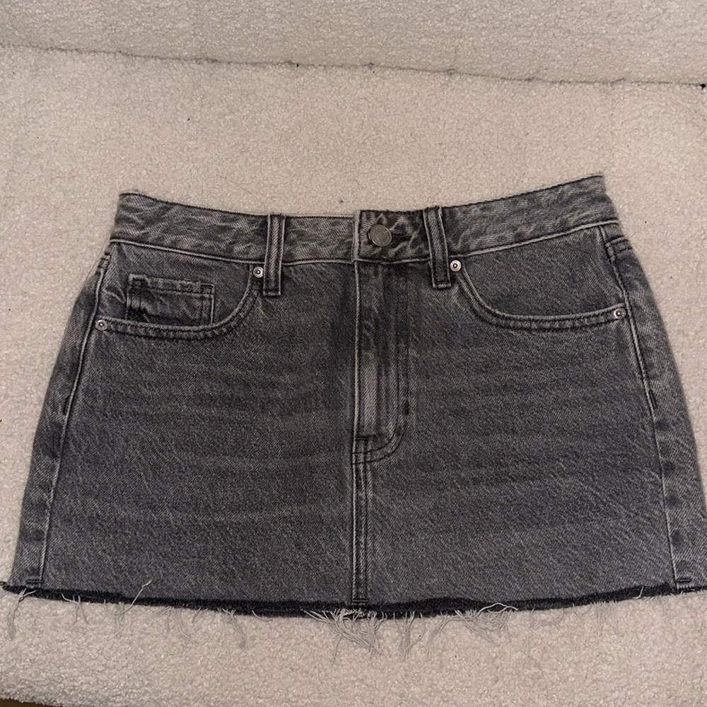 Light grey PACSUN denim skirt